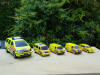Verzameling ambulance's...